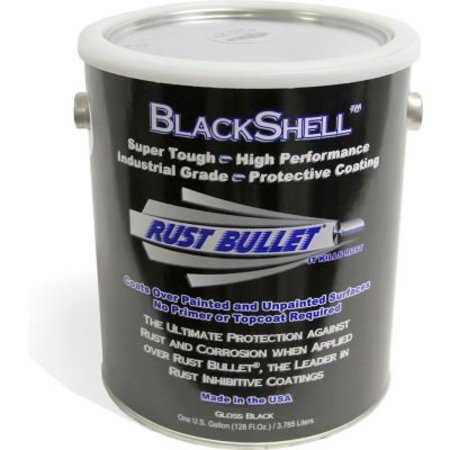 RUST BULLET LLC Rust Bullet BlackShell Protective Coating and Topcoat Gallon Can BSG